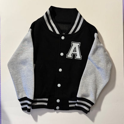 SALE Kids Personalised Varsity Initial Jacket - 3-4 years