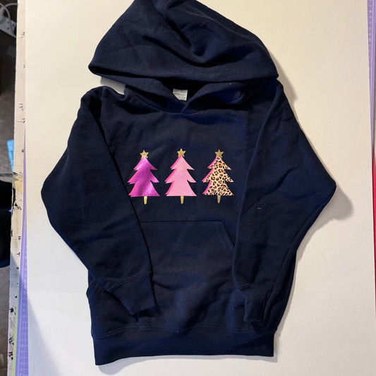 SALE Kids Three Christmas Trees Hoodie 5-6 years