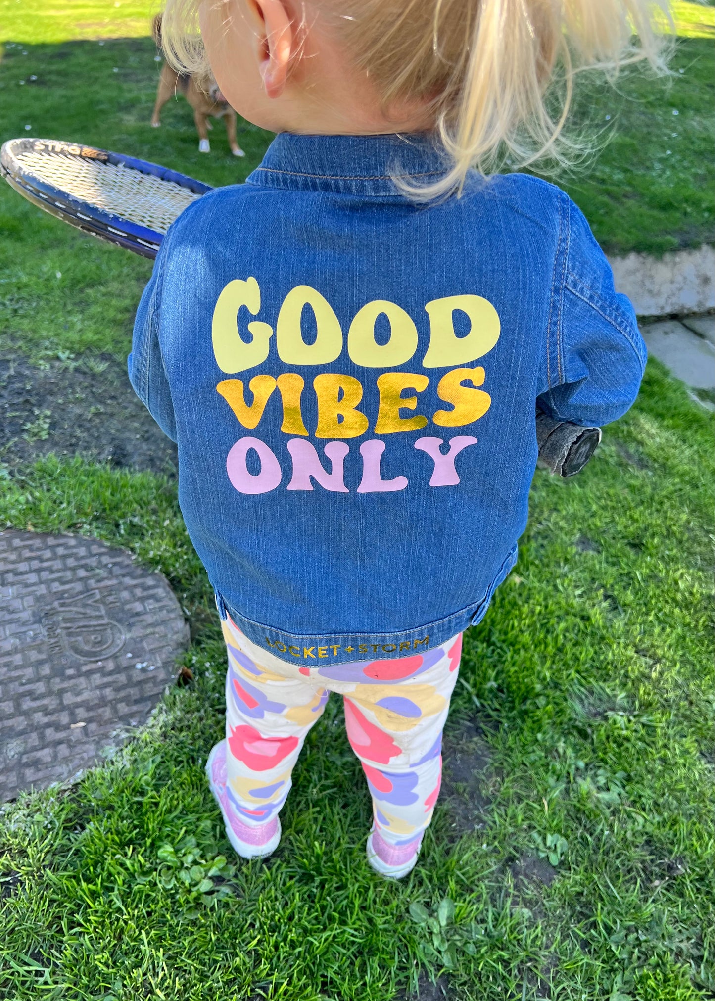 SALE Kids Good Vibes Only Denim Jacket - 2-3 years