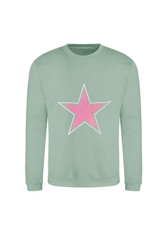 Adult Glitter Star Sweatshirt