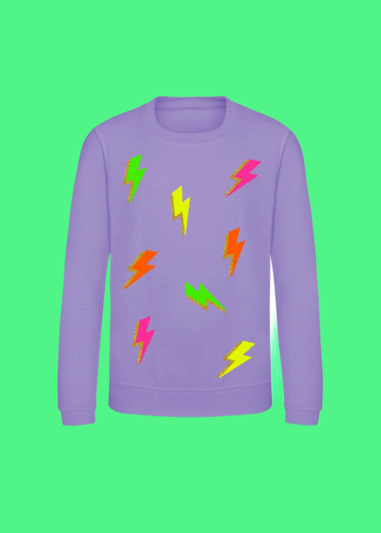 Adult Neon Lightening Bolt Sweatshirt