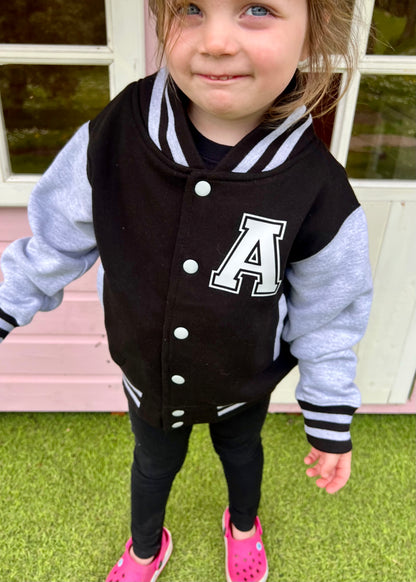 SALE Kids Personalised Varsity Initial Jacket - 3-4 years