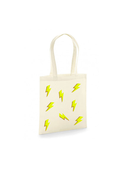 Neon Lightening Bolt Tote Bag