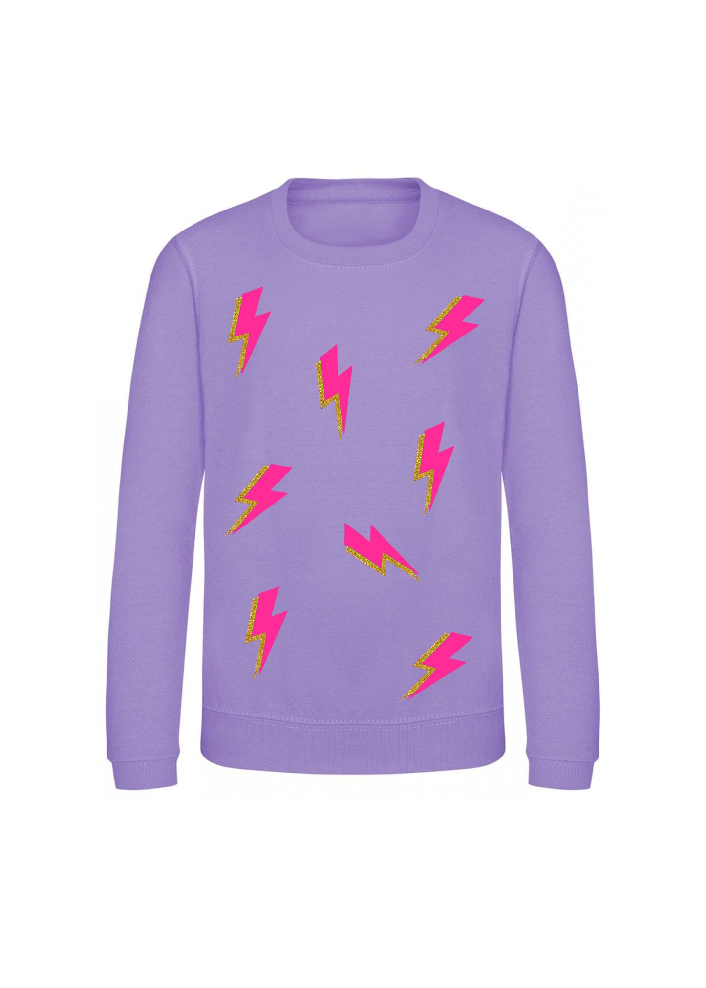 Adult Neon Pink Lightening Bolt Sweatshirt