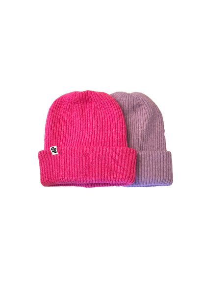 Adult Pink Thick Beanie